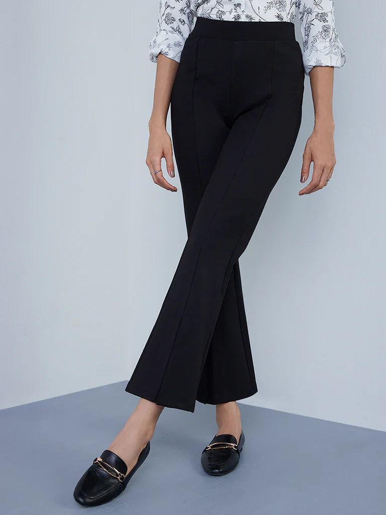 COMFORTABLE BELLY PANT WITH FRONT SLIT