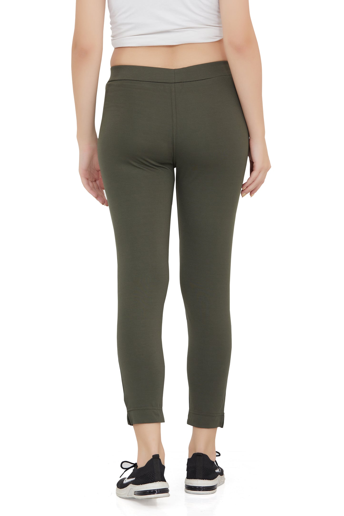 IMPORTED OLIVE STRATCHABLE PANTS